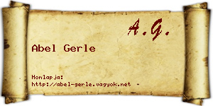 Abel Gerle névjegykártya